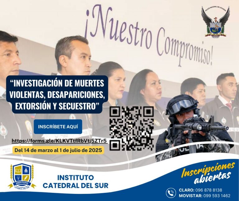 Curso en Investigación de Muertes Violentas, Desaparición, Extorsión y Secuestro
