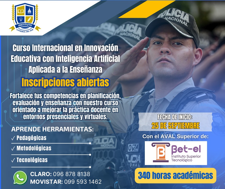 Curso Internacional en Innovación Educativa con Inteligencia Artificial Aplicada a la Enseñanza